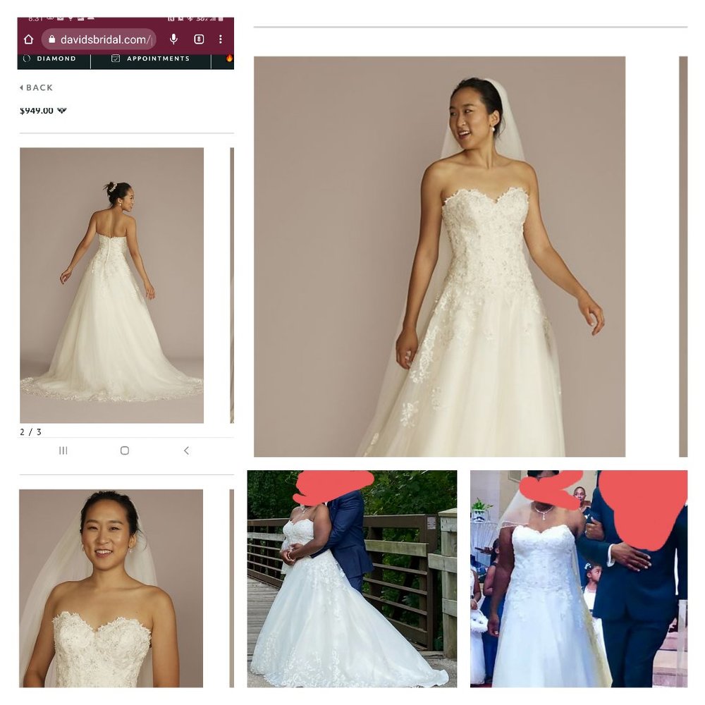 Ready to pass this beautiful dress and accessories on